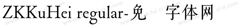 ZKKuHei regular字体转换